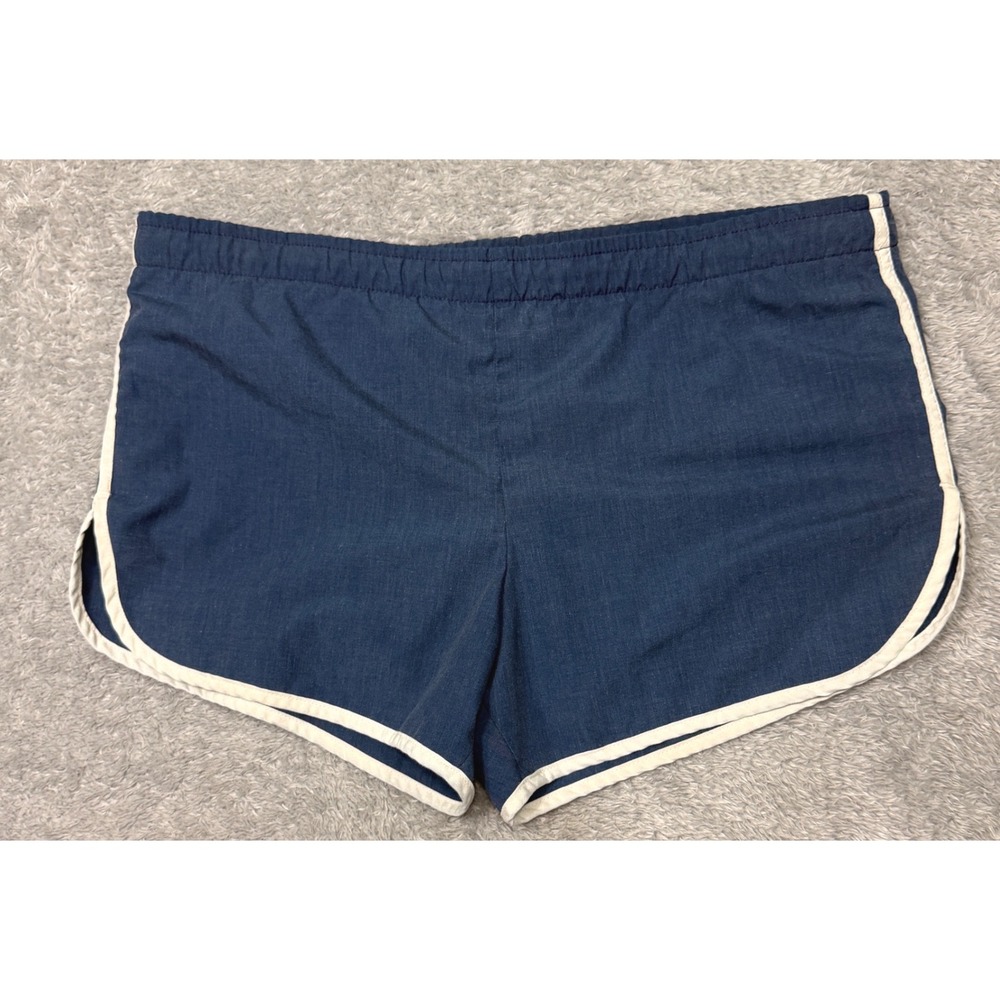 Vintage 70s Jantzen Swim Trunks Mens 34 Blue Dolphin Hem Retro Mesh Liner USA